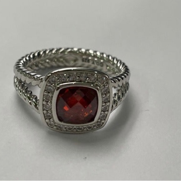 Authentic David Yurman original packaging ladies size 7 Red Diamond Ring - Picture 6 of 7